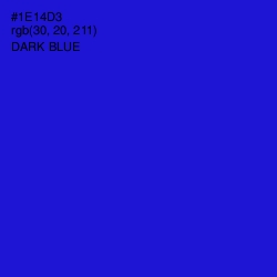 #1E14D3 - Dark Blue Color Image