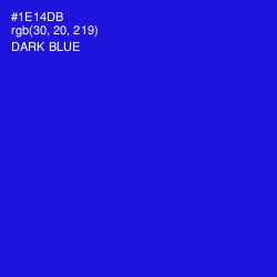 #1E14DB - Dark Blue Color Image