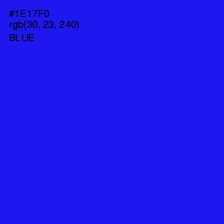 #1E17F0 - Blue Color Image