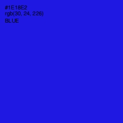 #1E18E2 - Blue Color Image