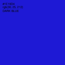 #1E19D4 - Dark Blue Color Image