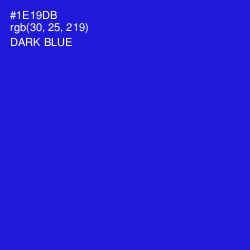 #1E19DB - Dark Blue Color Image