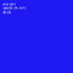 #1E19F1 - Blue Color Image