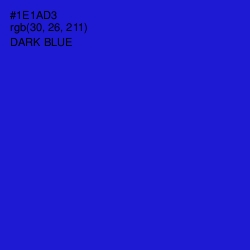 #1E1AD3 - Dark Blue Color Image