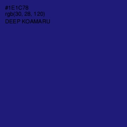 #1E1C78 - Deep Koamaru Color Image