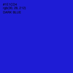 #1E1CD4 - Dark Blue Color Image