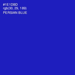 #1E1DBD - Persian Blue Color Image