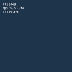 #1E344B - Elephant Color Image