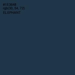 #1E3648 - Elephant Color Image