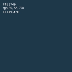 #1E3749 - Elephant Color Image