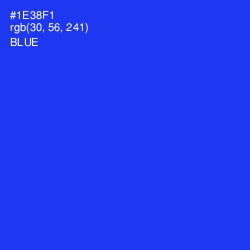 #1E38F1 - Blue Color Image