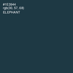 #1E3944 - Elephant Color Image