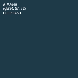 #1E3948 - Elephant Color Image