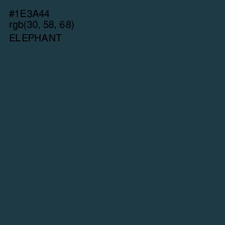 #1E3A44 - Elephant Color Image