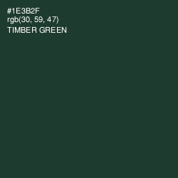 #1E3B2F - Timber Green Color Image