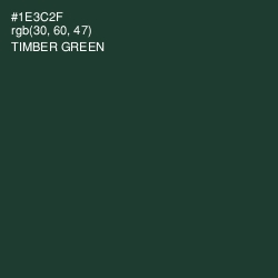 #1E3C2F - Timber Green Color Image