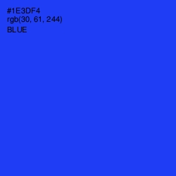 #1E3DF4 - Blue Color Image