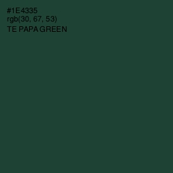 #1E4335 - Te Papa Green Color Image