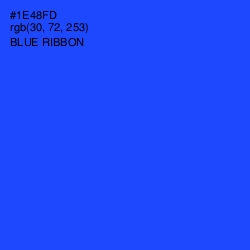 #1E48FD - Blue Ribbon Color Image