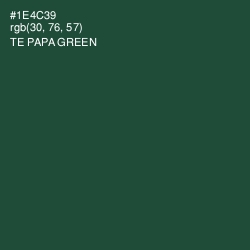 #1E4C39 - Te Papa Green Color Image