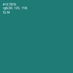 #1E7B76 - Elm Color Image