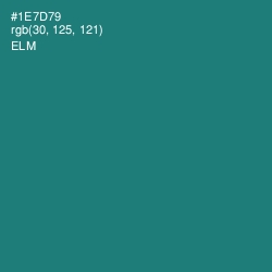 #1E7D79 - Elm Color Image