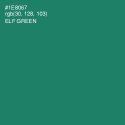 #1E8067 - Elf Green Color Image