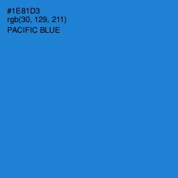 #1E81D3 - Pacific Blue Color Image