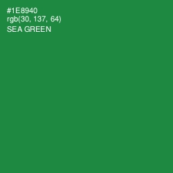 #1E8940 - Sea Green Color Image