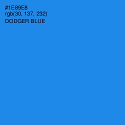 #1E89E8 - Dodger Blue Color Image