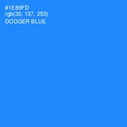 #1E89FD - Dodger Blue Color Image