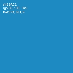 #1E8AC2 - Pacific Blue Color Image