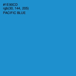 #1E90CD - Pacific Blue Color Image