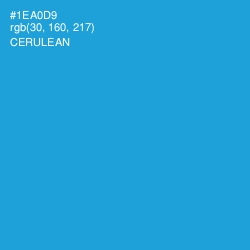 #1EA0D9 - Cerulean Color Image