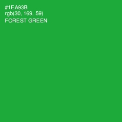 #1EA93B - Forest Green Color Image