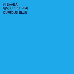 #1EAAEA - Curious Blue Color Image