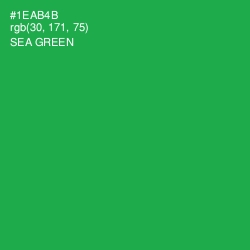 #1EAB4B - Sea Green Color Image