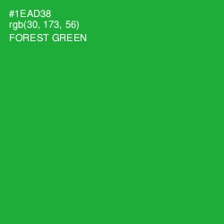 #1EAD38 - Forest Green Color Image