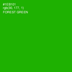 #1EB101 - Forest Green Color Image