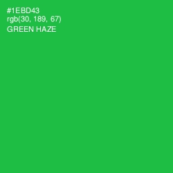 #1EBD43 - Green Haze Color Image