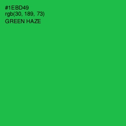 #1EBD49 - Green Haze Color Image