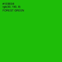 #1EBE08 - Forest Green Color Image