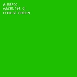 #1EBF00 - Forest Green Color Image
