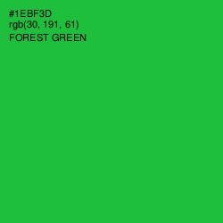 #1EBF3D - Forest Green Color Image