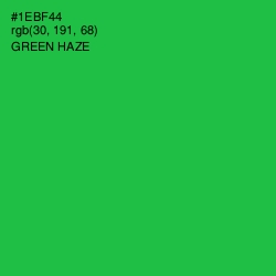#1EBF44 - Green Haze Color Image