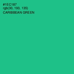#1EC187 - Caribbean Green Color Image