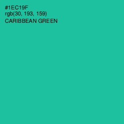 #1EC19F - Caribbean Green Color Image