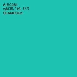 #1EC2B1 - Shamrock Color Image