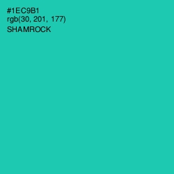 #1EC9B1 - Shamrock Color Image