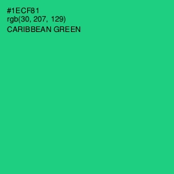 #1ECF81 - Caribbean Green Color Image